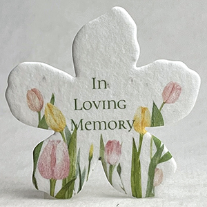seed paper tulip field printed flower shapes